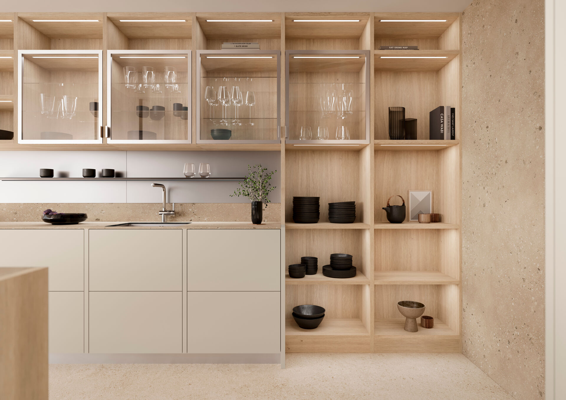 Cuisine LEICHT collection ORLANDO aux tons beiges